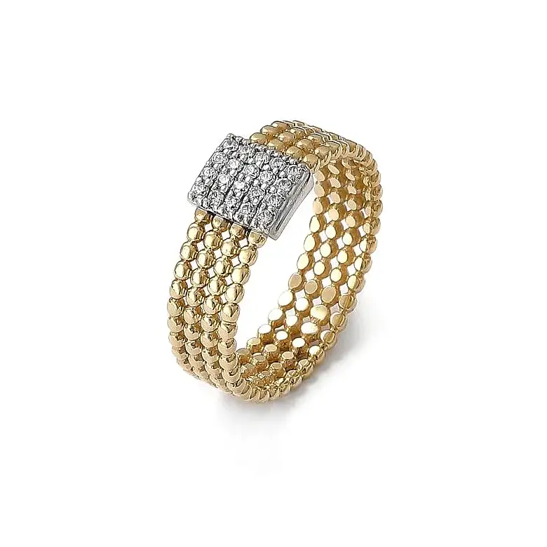 Złoty pierścionek kulki